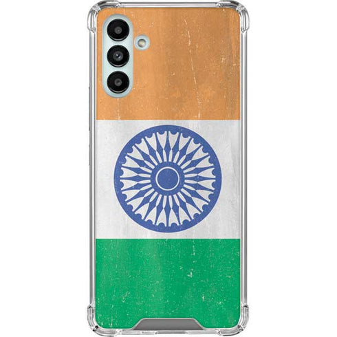 India Flag Distressed Galaxy A13 5G Clear Case