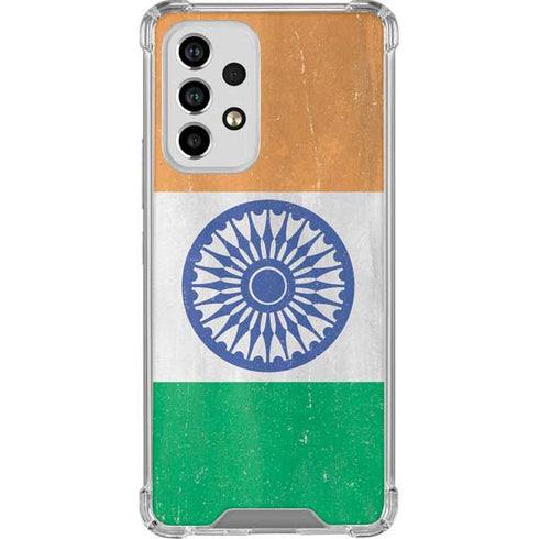 India Flag Distressed Galaxy A53 5G Clear Case