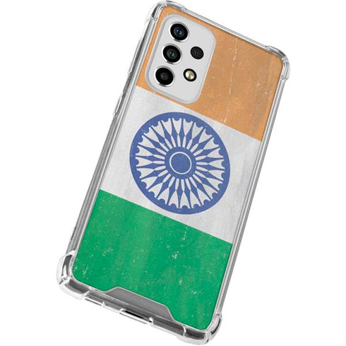 India Flag Distressed Galaxy A53 5G Clear Case