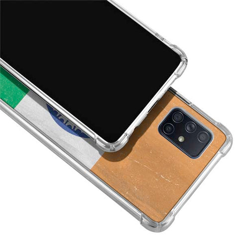 India Flag Distressed Galaxy A71 5G Clear Case