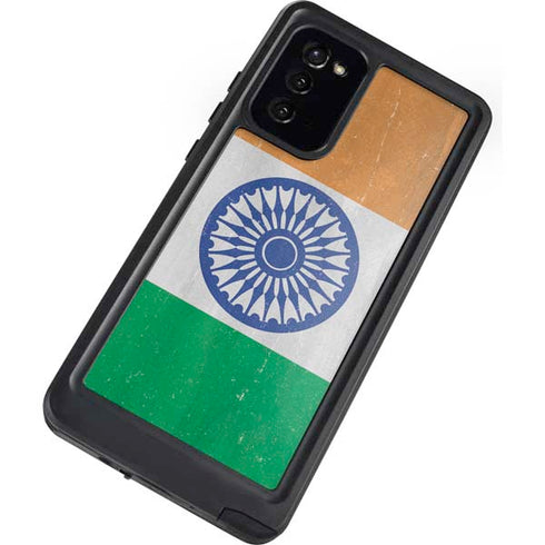 India Flag Distressed Galaxy Note20 5G Waterproof Case