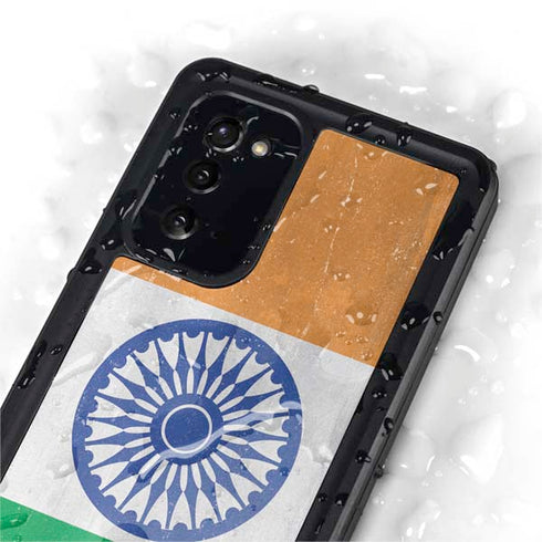 India Flag Distressed Galaxy Note20 5G Waterproof Case
