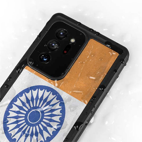 India Flag Distressed Galaxy Note20 Ultra 5G Waterproof Case