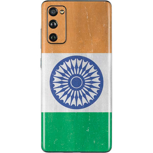 India Flag Distressed Galaxy S20 Fan Edition Skin