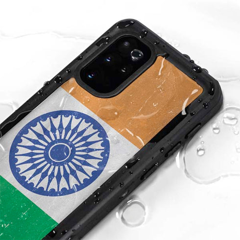 India Flag Distressed Galaxy S20 Plus Waterproof Case