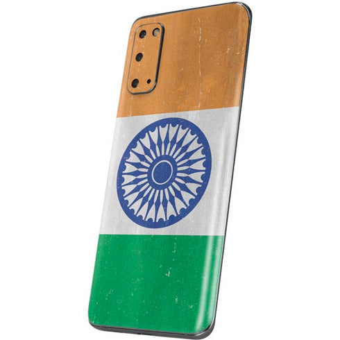 India Flag Distressed Galaxy S20 Skin