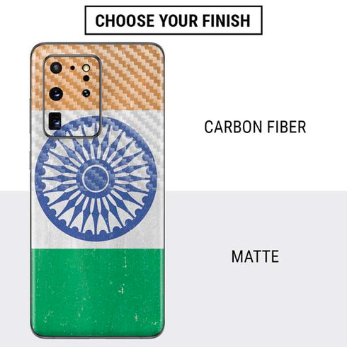 India Flag Distressed Galaxy S20 Ultra 5G Skin