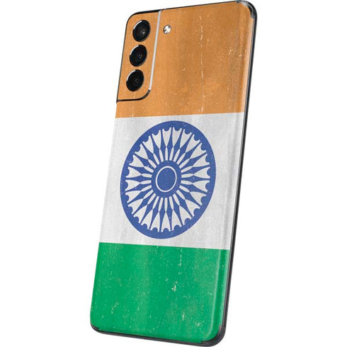 India Flag Distressed Galaxy S21 5G Skin