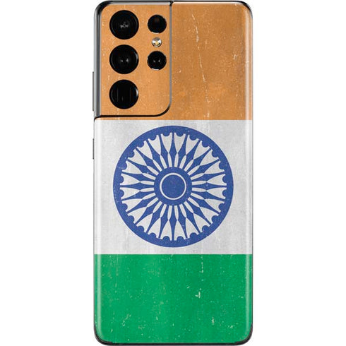 India Flag Distressed Galaxy S21 Ultra 5G Skin