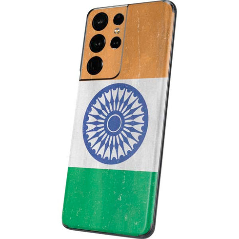 India Flag Distressed Galaxy S21 Ultra 5G Skin