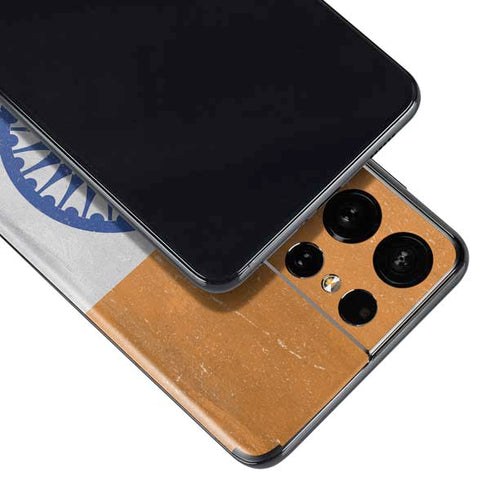 India Flag Distressed Galaxy S21 Ultra 5G Skin