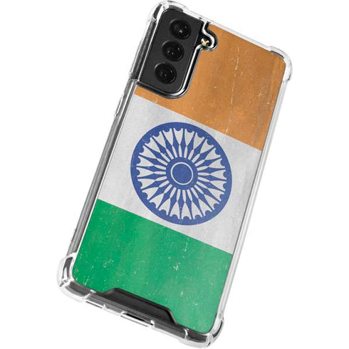 India Flag Distressed Galaxy S22 Plus Clear Case