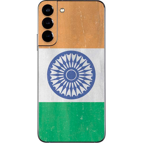 India Flag Distressed Galaxy S22 Plus Skin