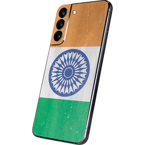 India Flag Distressed Galaxy S22 Plus Skin