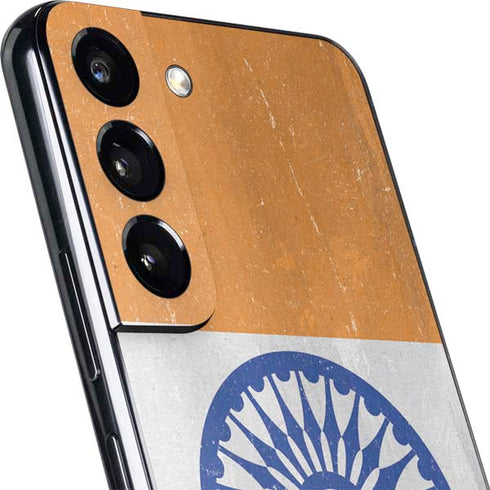 India Flag Distressed Galaxy S22 Skin