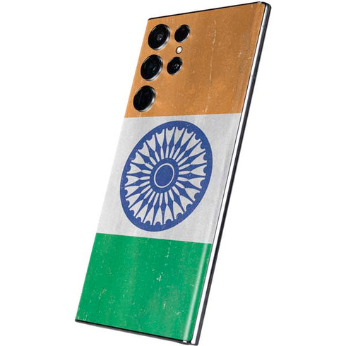 India Flag Distressed Galaxy S22 Ultra Skin
