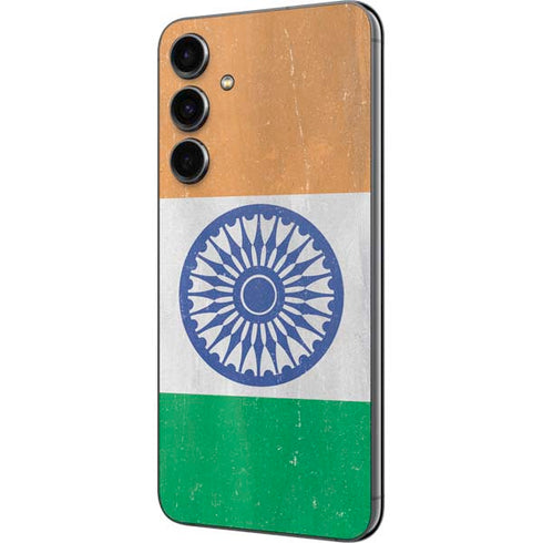 India Flag Distressed Galaxy S23 FE Skin
