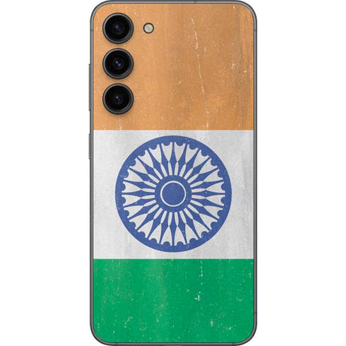 India Flag Distressed Galaxy S23 Plus Skin