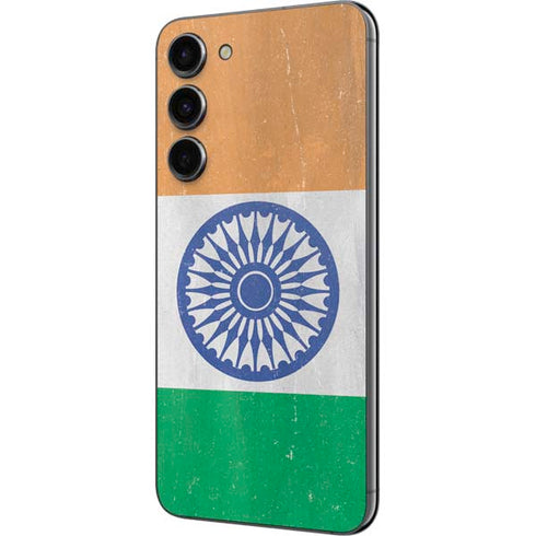 India Flag Distressed Galaxy S23 Plus Skin