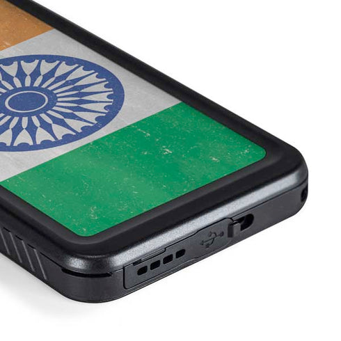 India Flag Distressed Galaxy S23 Plus Waterproof Case