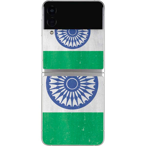 India Flag Distressed Galaxy Z Flip3 5G Skin
