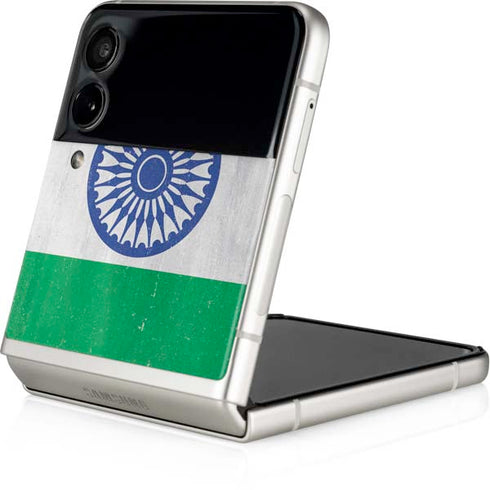 India Flag Distressed Galaxy Z Flip3 5G Skin
