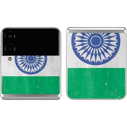 India Flag Distressed Galaxy Z Flip4 5G Skin