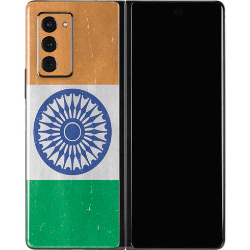 India Flag Distressed Galaxy Z Fold2 5G Skin