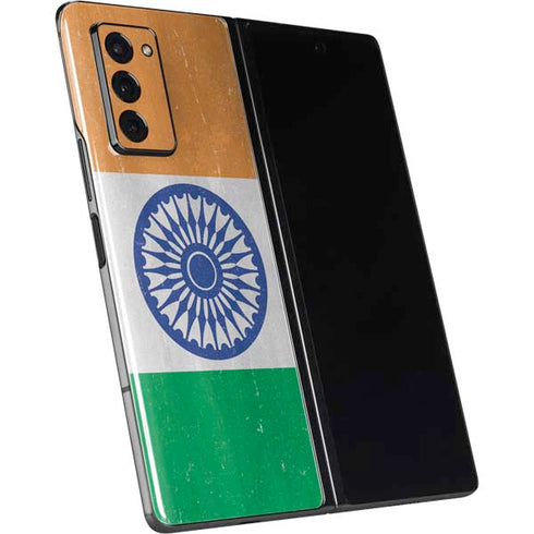 India Flag Distressed Galaxy Z Fold2 5G Skin
