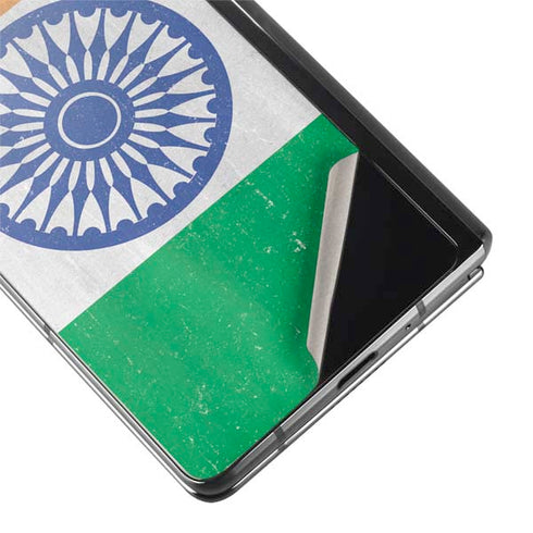 India Flag Distressed Galaxy Z Fold2 5G Skin