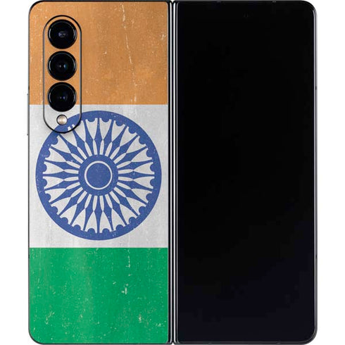 India Flag Distressed Galaxy Z Fold4 5G Skin