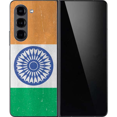 India Flag Distressed Galaxy Z Fold5 5G Skin