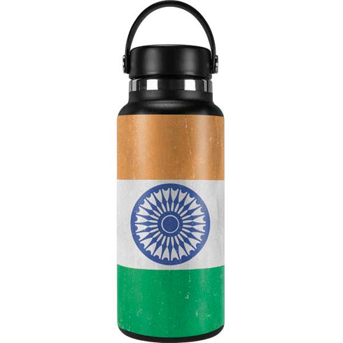 India Flag Distressed Hydro Flask 32oz Wide Mouth Skin
