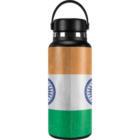 India Flag Distressed Hydro Flask 32oz Wide Mouth Skin