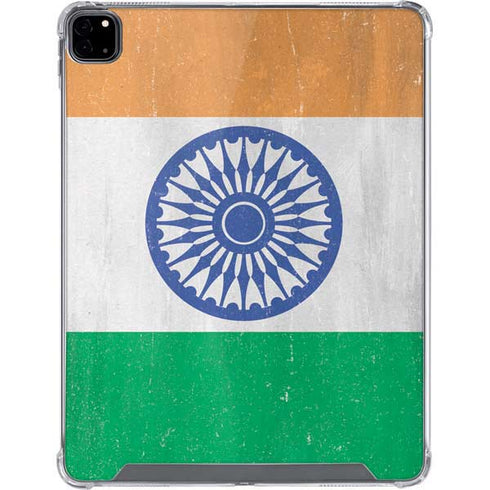 India Flag Distressed iPad Pro 12.9in (2020) Clear Case