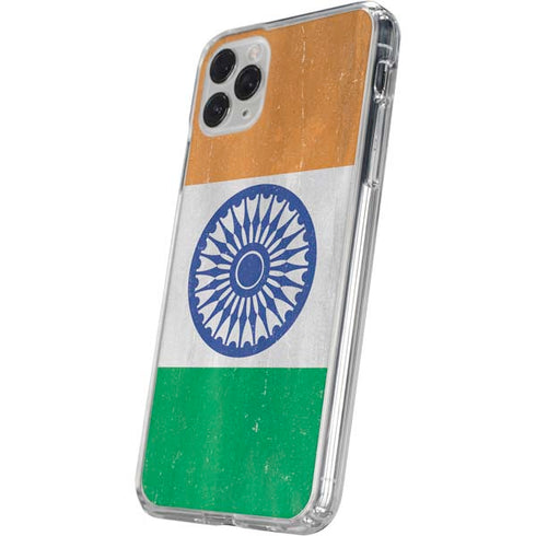 India Flag Distressed iPhone 11 Pro Clear Case