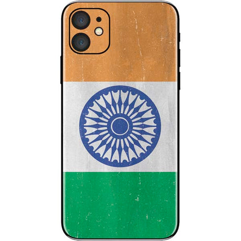 India Flag Distressed iPhone 11 Skin