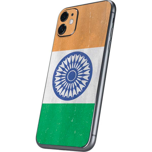 India Flag Distressed iPhone 11 Skin