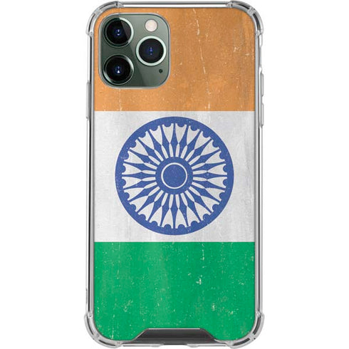 India Flag Distressed iPhone 12 Pro Max Clear Case