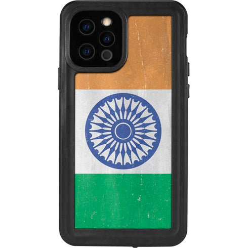 India Flag Distressed iPhone 12 Pro Waterproof Case