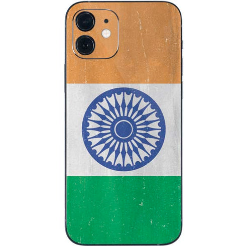 India Flag Distressed iPhone 12 Skin