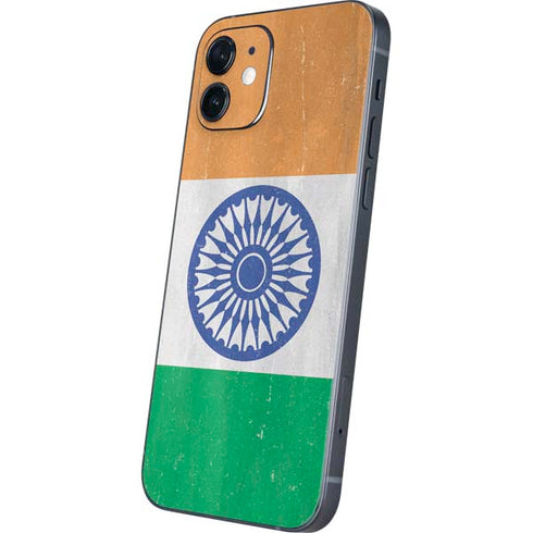 India Flag Distressed iPhone 12 Skin