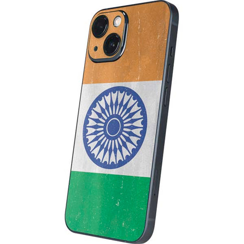 India Flag Distressed iPhone 13 Mini Skin