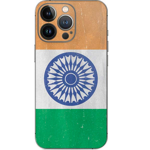 India Flag Distressed iPhone 13 Pro Skin