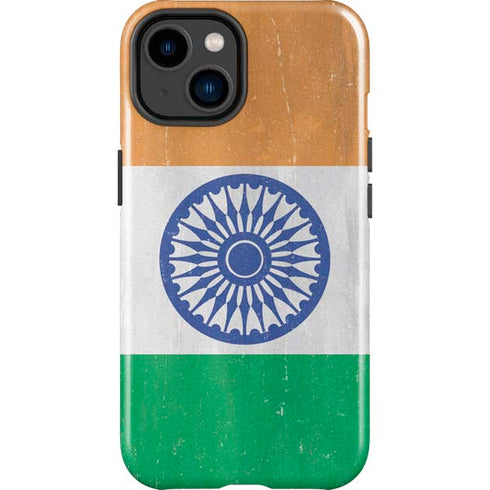 India Flag Distressed iPhone 14 Plus Impact Case