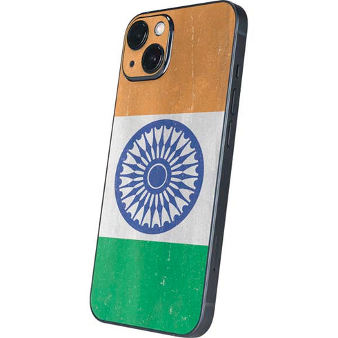 India Flag Distressed iPhone 14 Plus Skin
