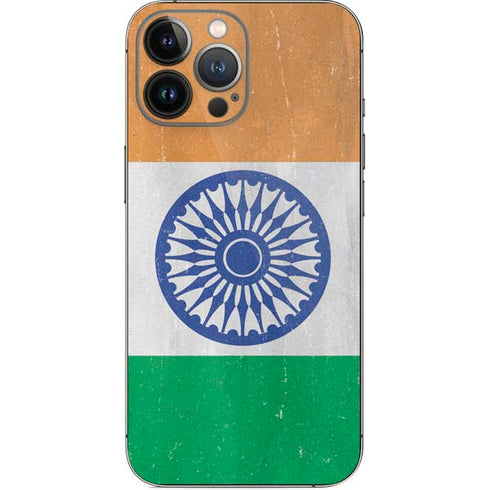India Flag Distressed iPhone 14 Pro Max Skin