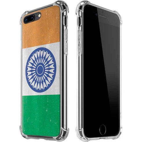 India Flag Distressed iPhone 7/8 Plus Clear Case