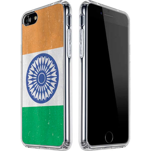 India Flag Distressed iPhone SE (2nd & 3rd Gen) Clear Case