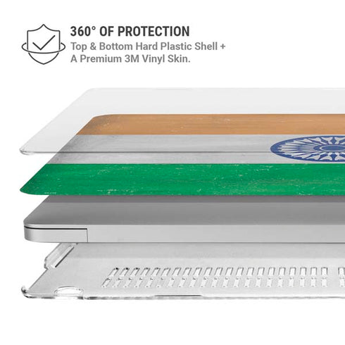 India Flag Distressed MacBook Air 13in M1 (2021) Case plus Skin